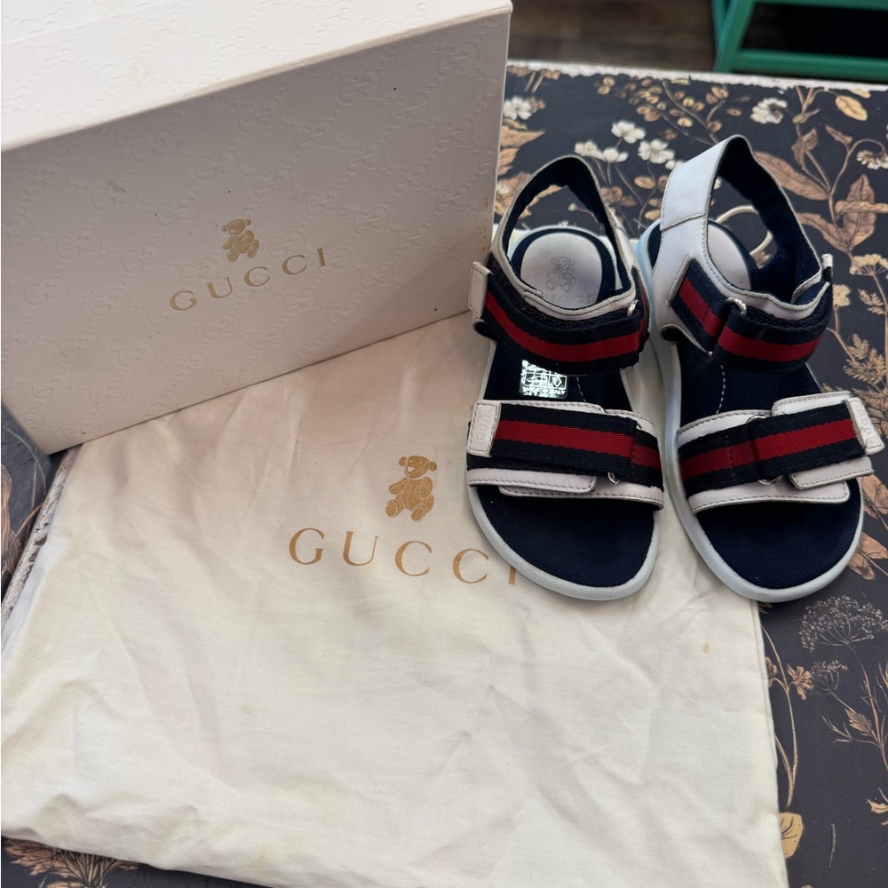 Gucci Kids Sandals - Navy, Red, White 27